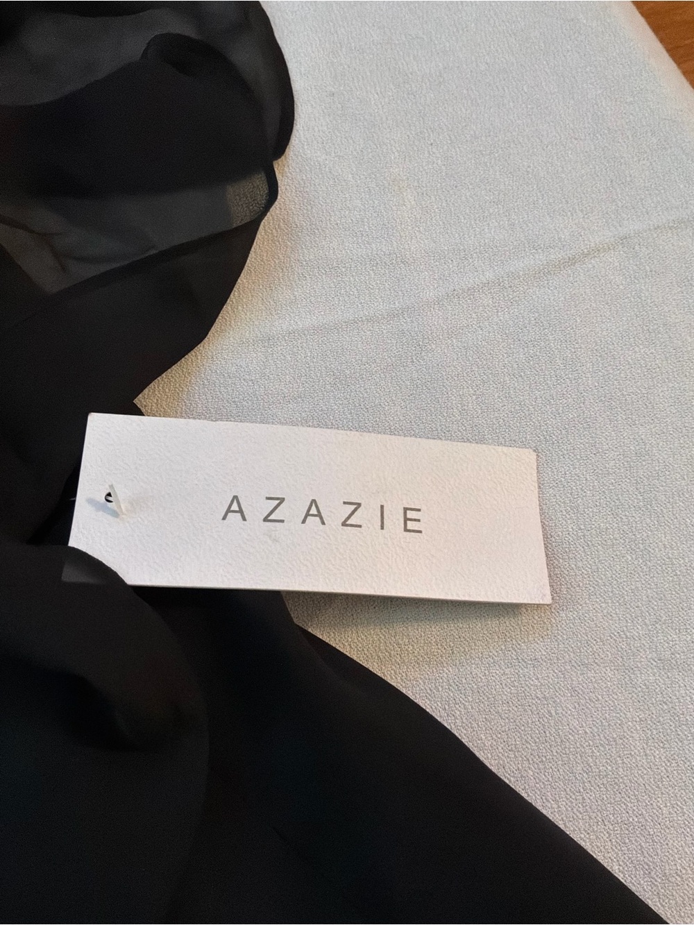 Azazie Black Flowing Wedding bridesmaid Dress - Picture 7 of 10
